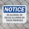 Signmission No Alcohol Or Drugs Allowed On These, 24 in W x Rectangle, Plastic OS-2PACK-NS-P-1824-L-16000 - alternate 7